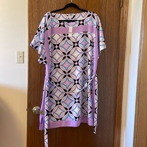 NWT! Colourful shift dress with belt.